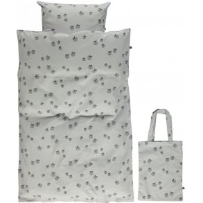 Smfolk Junior Sngset 100x140 cm med pplen, Lt. Grey Mix