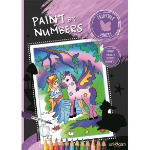 Unicorn Paint by Numbers, Fairytail Forest