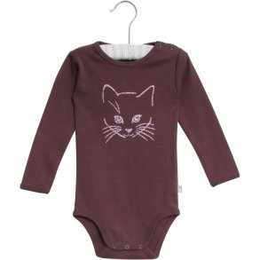 Wheat langrmet Body Baby Cat