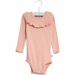 Wheat langrmet Rib Body med Flse