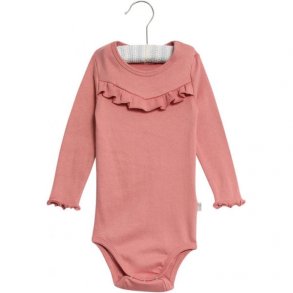 Wheat Rib Body med Flse, Peach Rose