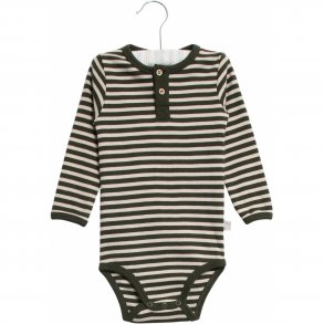 Wheat Placket Body LS, Edgeband/Dark Army