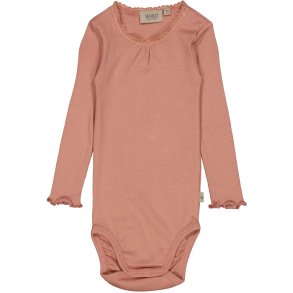 Wheat Blonde rib body, Cameo brown