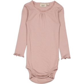 Wheat Blonde rib body LS, Powder brown