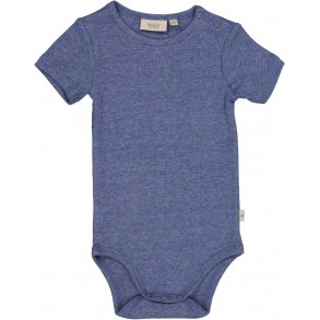 Wheat Rib Body SS, Blue melange