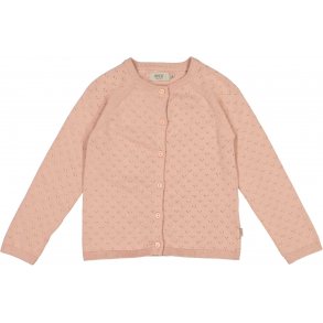 Wheat Strik Cardigan LS, Maja/Misty Rose