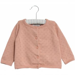 Wheat Strik Cardigan LS, Maja/Misty Rose
