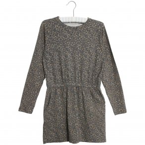 Wheat Kjole LS, Odile/Greyblue Flowers