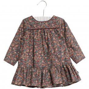 Wheat Kjole LS, Dagmar/Petroleum Flowers