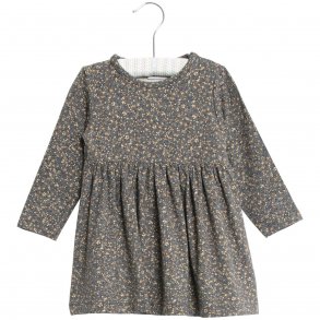 Wheat Kjole LS, Odile/Greyblue Flowers