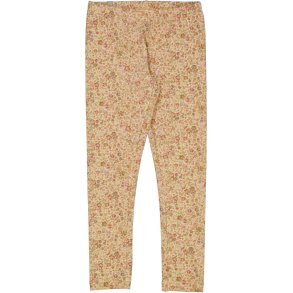 Wheat Leggings, Barely beige small flowers