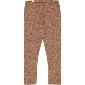 Wheat Jersey leggings, Hazel flowers