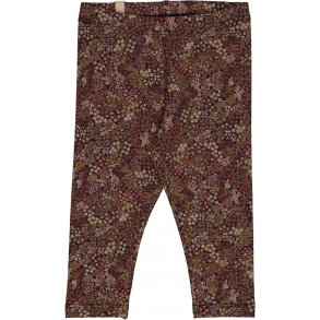 Wheat Jersey leggings, Blue flowers