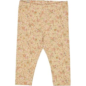 Wheat Leggings, Barely beige small flowers