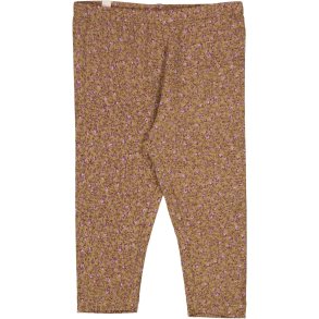 Wheat Jersey leggings, Hazel flowers