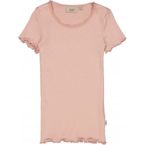 Wheat Rib T-shirt, Soft Rose