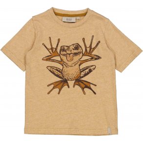 Wheat T-Shirt SS, Frog/Warm Melange