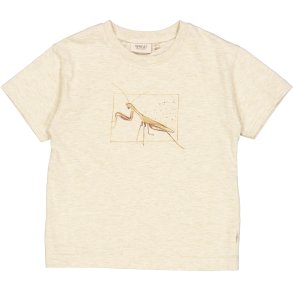 Wheat T-shirt SS, Insect/Buttermilk melange
