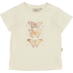 Wheat T-shirt SS, Butterfly/Moonlight melange