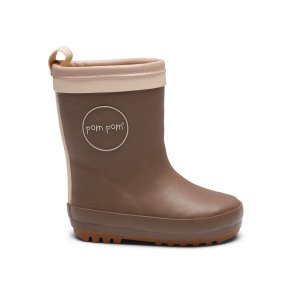 Pom Pom Termo gummistvlar med ullfoder, Brun