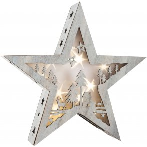small foot Star with Lights, Shabby Chic/Large