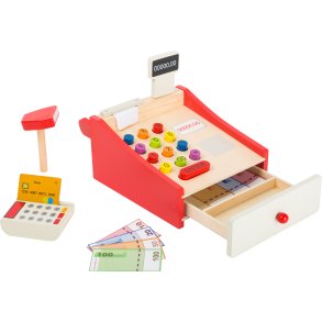 small foot Cash register with cash register strip