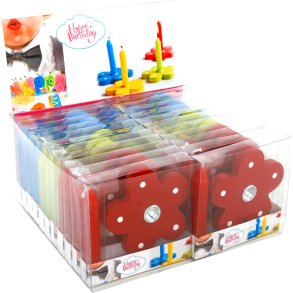 small foot Display Candlesticks (24 pcs), Flowers