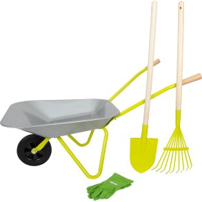 small foot Wheelbarrow with Garden Tools