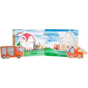 small foot Picture Book in Wood, Fire Station