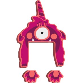 small foot ABC Bokstav Monster Gaga, Bambus