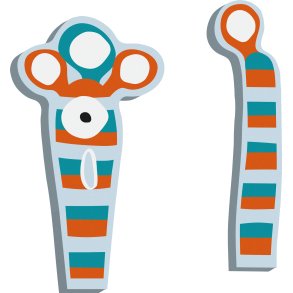 small foot ABC Bokstav Monster Reese, Bambus