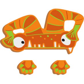 small foot ABC Bokstav Monster Woody, Bambus