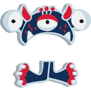 small foot ABC Bokstav Monster Al, Bambus