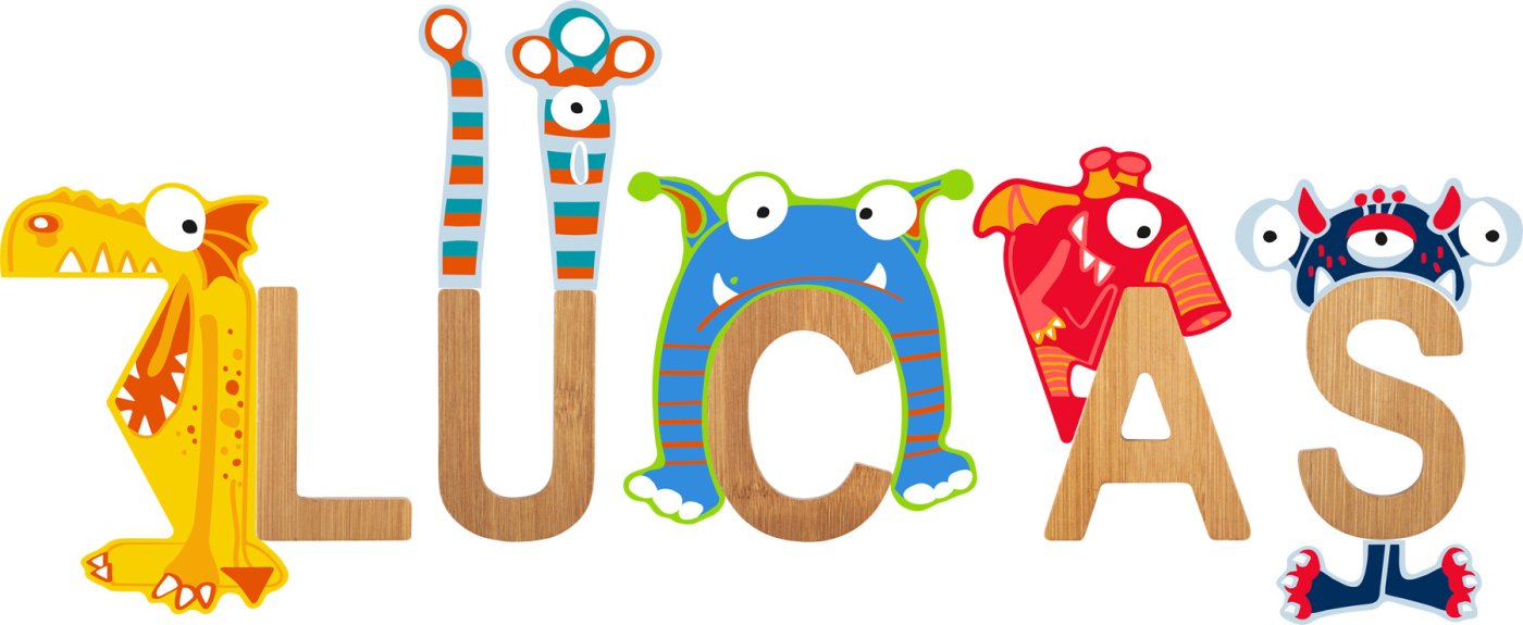 small foot ABC Buchstabe Monster Gerard, Bambus