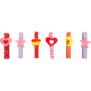 Legler Klesklyper Sett (24 stk), Motiver